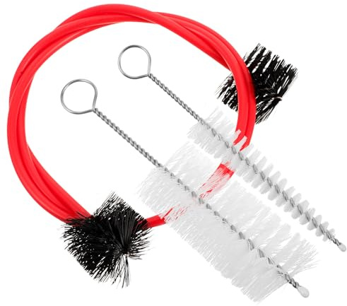 Trompetenreinigungsbürsten Satz, 1 Satz Kunststoff, Rot | Flexible Feder, Vielseitig Einsetzbar, Tragbares Design für Musiker, Effektive Reinigung von Blasinstrumenten
