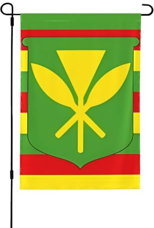 Bandiera nativa hawaiana primaverile da giardino, vivace decorazione per esterni per portico, cortile e patio, perfetta per primavera, estate e tutto l'anno 71,1 x 101,6 cm