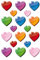 HERMA 3403 Aufkleber Herzen Bunt klein, 54 Stück, Herz Sticker in rot rosa pink, Etiketten in Herzform für Valentinstag Liebe Hochzeit Geburtstag Scrapbooking Dekoration Geschenk Briefe DIY Basteln