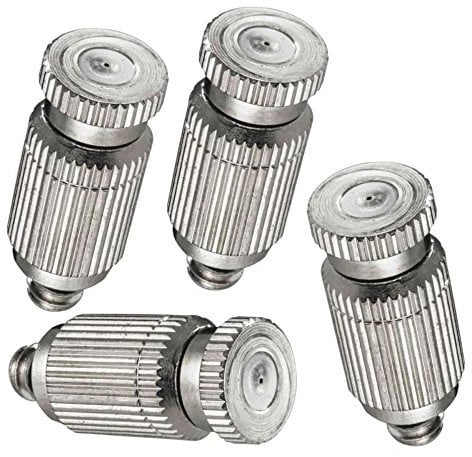 O'FRESH Antitropfen Sprühnebel düsen x4 für sprühnebel kühlung Terrassen- Nebelgeräte - Für O'Fresh Outdoor-Nebelgeräte - Edelstahl-Qualität- Sorgt für einen feinen Nebel, ohne nass zu werden