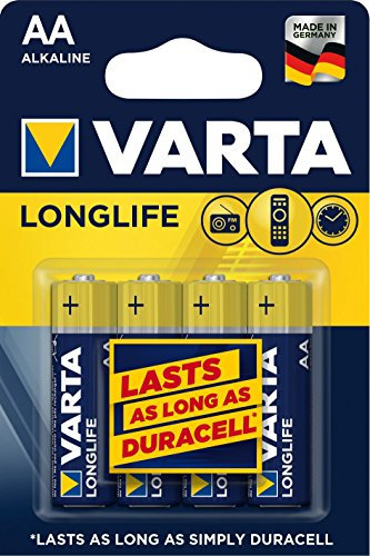Varta AA Alkaline Battery Pack of 4 - Longlife