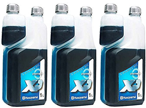 Husqvarna XP - Olio motore a 2 tempi a basso fumo (1 litro, confezione da 3)