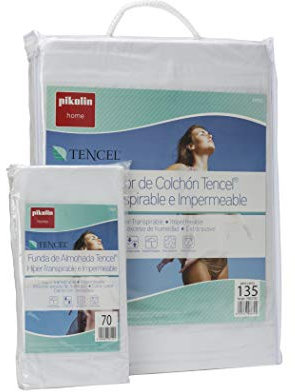 Pikolin Home - Pack de protector de colchón y funda de almohada hípertranspirable e impermeable