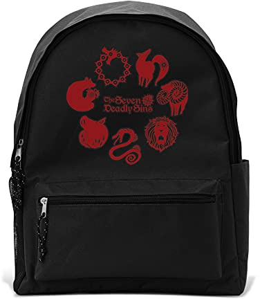 ABYstyle - THE SEVEN DEADLY SINS – Rucksack – Emblem – Schwarz (35 x 12 x 41 cm)