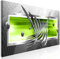 murando - Leinwand Bilder Abstrakt 120x40 cm Vlies Leinwandbild 1 tlg Kunstdruck modern Wandbilder XXL Wanddekoration Design Wandbild Wohnzimmer Wand Bild Panoramabild - grau grün a-A-0344-b-b