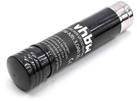 vhbw Battery compatible with Black & Decker Versapak VP100, VP110, VP130, VP130K Electric Power Tools (3000 mAh, NiMH, 3.6 V)