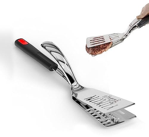Yukon Glory Premium-Edelstahlzange, mit Gummigriff, ideal zum Grillen, Kochen, Braten und Grillen
