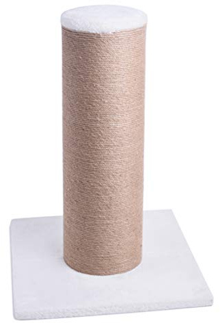 Petface Big Boy Cat Scratcher Post, Heavy‑Duty Post for Tough Scratching, Durable Claw Care Station, Cream, H72 x W50 x D50 cm