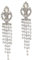 Idin Jewellery Ohrclips Kristall Quaste Brautschmuck