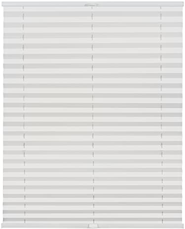 Lichtblick Plissee Klemmfix nach Maß, ohne Bohren, verspannt, Hitzeschutz, Blickdicht, Made in Germany, Thermoplissee - Weiß 85 cm x 210 cm (B x L)