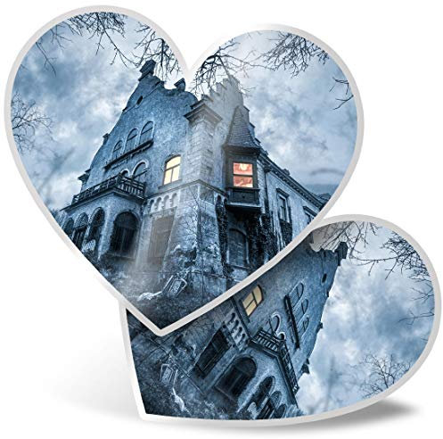 2 x Heart Stickers 7.5 cm - Haunted Hill House Horror Movie Fun Decals for Laptops,Tablets,Luggage,Scrap Booking,Fridges, #16191