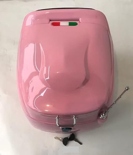 Roller Motorroller Retro pink ca. 40 L TOPCASE Antenne GEPÄCK Koffer Scooter