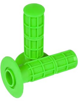 Ricambino Motorrad Lenkergriffe 1 Paar Universal Gummi Lenker Anti-Rutsch Handgriffe Farbe - neon grün