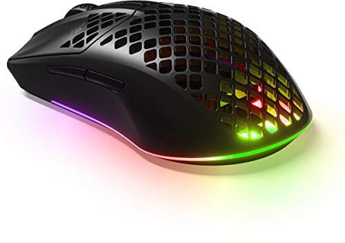 steelseries SteelSeries Aerox 3 Mouse da gioco wireless, ultra leggero, 66 g, Bluetooth 2,4 GHz, Quantum 2.0 Wireless, oltre 200 ore di batteria, RGB, non venduto in Giappone, nero (rinnovato)