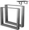 Bakaji 2X Tischgestell 64x40 cm Couchtischgestell Metallgestell für Couchtisch Tischkufen Tischbein Industrial Stahlgrau
