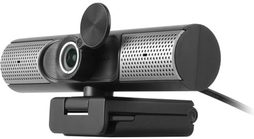 Aluratek Webcam HD 1080p, USB-C/USB-A, avec Haut-parleurs et Micro intégrés, Noir, AWCS06F