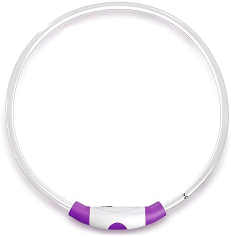 Hundehalsband hell für die Dunkelheit, Silikon-Halsband, blinkendes LED-Licht für Haustiere – USB wiederaufladbar – macht Ihren Hund sichtbar fließend (blau)