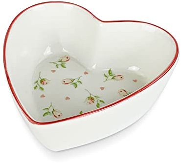 Nada Home Ciotola Nuvole di Stoffa a forma di Cuore Annette piatti motivo fiori 5293