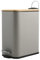 Spirella Kosmetikeimer 5 Liter Edelstahl mit Absenkautomatik und Inneneimer Erik Badezimmer Mülleimer Softclose Abfalleimer Bambus, Kunststoff, Taupe Mat, 5 litres