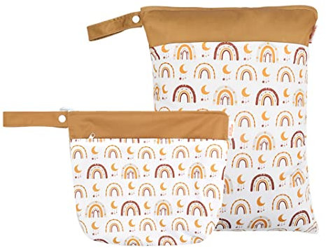 SEAUR Stoffwindeltaschen Waschbarer Nassbeutel mit Doppelter Reißverschluss Organizer-Tasche für Strände Fitness Wandern Reisen Farbe 18