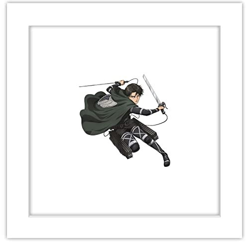 Trends International Gallery Pops Attack on Titan – Levi Ackerman Wandposter 30,5 x 30,5 cm, weißer Rahmen