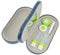 Case with Built-in Mirror, Tweezer and Solution Bottle - 2-in-1 Eyeglass and Lens Case Double Use Portable for Home Travel Kit
