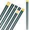 5 Pares Palillos de Fibra de Vidrio Reutilizables, Palillos Chinos de Aleación Japoneses Chinos, Juego de Palillos Antideslizantes, 24,3 cm, para Platos Asiáticos Sushi Restaurante Cocina (Verde)