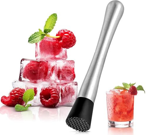 Professioneller Cocktail Stössel - Cocktail Zubehör, Multifunktional Mixer-Stößel Cocktailstößel, zum Debuggen Köstlicher Cocktails, Mojito, Getränke und Säfte (20 cm)