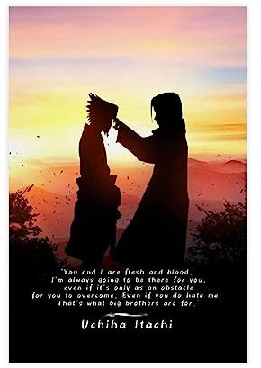 CIRCIR Uchiha Itachi und Uchiha Sasuke Anime-Poster, Wandkunst, Dekordruck, Bild, Gemälde für Wohnzimmer, Schlafzimmer, Dekoration, ungerahmt, 20 x 30 cm