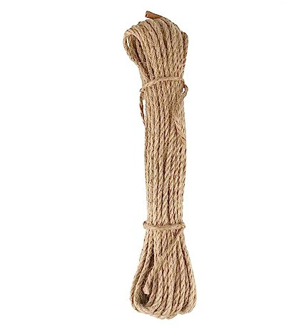 D.RECT Juteseil 4mm 10m - Hanfseil Naturfasersseil Tauwerk Jutegarn Juteleine Jutetau Jutefasertau Juteschnur Jutegewebe Jutezopf Jutekordel Gedreht Geflochten