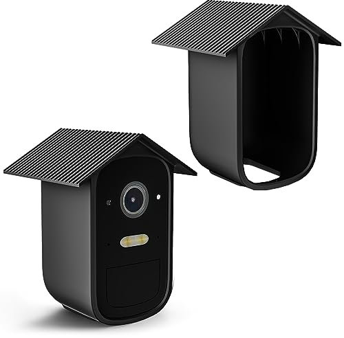 SUWIWKKOA 2 STK Wetterfeste Silikonhülle für Cam 2C/2C Pro, Schwarz Silicon-schutzhülle Wasserdicht und UV-Schutz Kompatibel mit Cam2c Kamera,für Innen- und Außenbereich