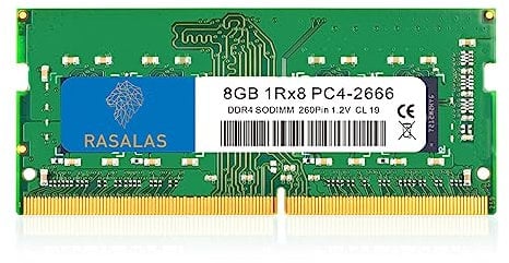 RASALAS 8GB DDR4 2666MHz (DDR4-2666) PC4-21300 (PC4-2666V) Non-ECC Unbuffered 1.2V CL19 1Rx8 Single Rank 260 Pin Laptop RAM Upgrade……