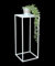 DanDiBo Taburete de metal para flores, rectangular, 50 – 70 cm, mesa auxiliar 96482, columna de flores, moderno, soporte para plantas, taburete (70 cm)