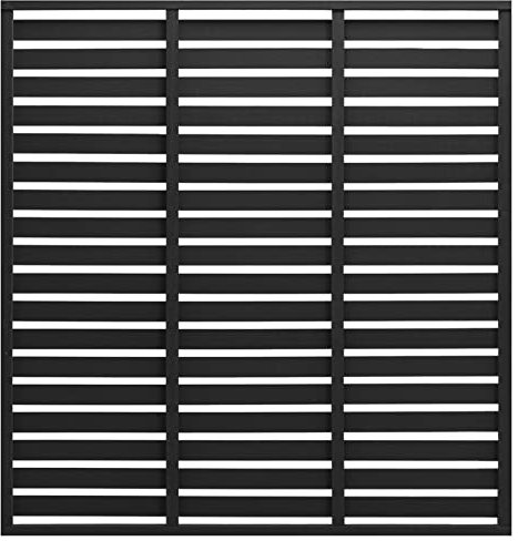 Vopese Panneau de clôture en WPC noir 180 x 180 cm pour chats, protection pour balcons et fenêtres, pour jardin, plantes