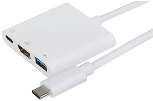 Maplin USB-C Multiport Hub Adapter, 3-in-1 with 4K HDMI @30Hz, USB-C Power Delivery PD Charging 87W, USB-A 3.1 Gen1 for MacBook Air, MacBook Pro, Dell XPS, Lenovo ThinkPad and more