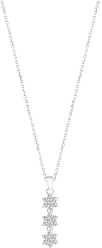 CHRIST Damen-Kette 925er Silber, recycelt Zirkonia