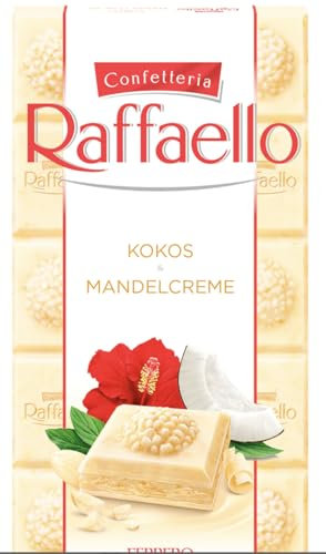 Tablette chocolatée Allemagne Lait Coco 90g - Délicieuse tablette de chocolat allemand alliant les saveurs exotiques de la noix de coco et la douceur du lait - Compatible avec Raffaello Tafel