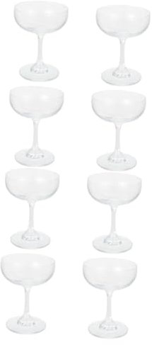 OUNONA 8 Stück Kristall Cocktailglas Trinkkelche Stielgläser Trinkkelch Cocktailglas Trinkkelch Weinbecher Rotweinglas Weinglasbecher