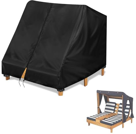 Hohong Abdeckung für KidKraft Outdoor Doppelliege, Sonnenliege Abdeckung für Gartenstühle aus Holz, Abdeckung für Kinder-Sonnenliegen