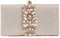 Michelle Moon - Pochette Donna Elegante Oro Rosa con Gioiello per Matrimoni, Feste, Eventi | Clutch Donna Cerimonia Ideale Borsa Elegante per Occasioni Speciali