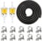 mxuteuk 1/4Inch (6MM) ID Fuel Line kits, 2 Meter/6-Foot Fuel Line + 2Pcs 1/4 Inch X 5/16 Inch Gas Inline Fuel Filters with Magnet +10 Pcs 13/32''-15/32'' Mini Fuel Hose Clamps Adjustable