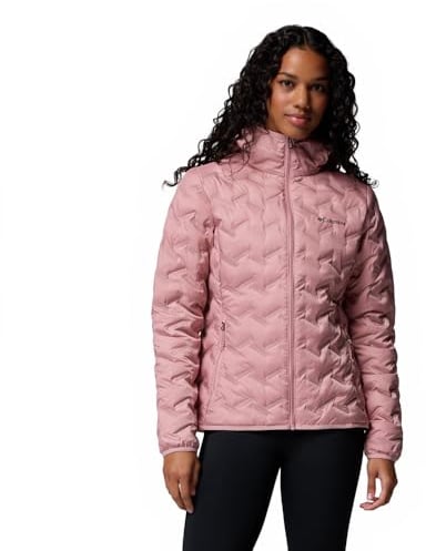 Columbia Piumino da donna Delta Ridge 2 con cappuccio, piumino piumino con cappuccio, rosa gomma, XL
