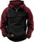 PADOLA Pullover Herren 1/4 Zip Hoodie Cargo Arbeitspullover mit Multi-Taschen Vintage Kapuzenpullover Retro Fleecepullover Langarm Sweatshirt mit Fleece Übergangsjacke Winter (M, Schwarz Rot)