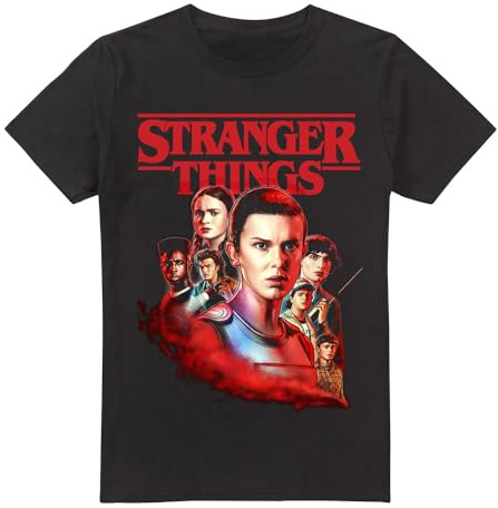 Stranger Things Mens Shirt Heroes Poster L