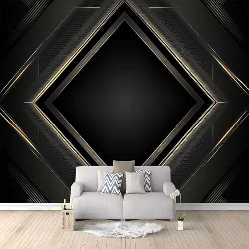 Fototapete 3D Geometrische Raute Dunkle Farbe 200x140 cm Vliestapete Wandbild Fototapeten Vlies Tapeten Wandtapete Schlafzimmer Wohnzimmer Kinderzimmer Moderne Wanddeko