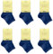 Prisco Calze Bambino Bambina in Cotone Filo di Scozia, Calzini Corti Ragazzo Ragazza Altezza Caviglia per Scuola e Tempo Libero, 6 Paia (BLU, 35-40)