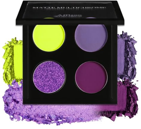 Afflano Palette di Ombretti Viola Opachi Duochrome, Multicrome Purple Eyeshadow Ad Alto Impatto, Ultra Pigmentato, Abbagliante, Giallo Neon Intenso, Viola, Ombretto Per Smokey Eyes Quotidiano Makeup