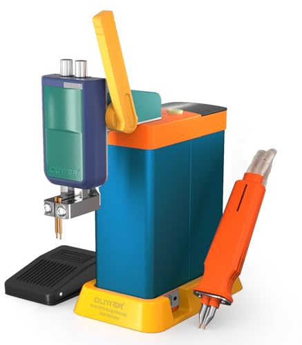 GLITTER 801B Saldatrice a Punti per Batterie, 11600W 1800A, Doppia Modalità di Saldatura con Pedale e Induzione Automatica, 99 Livelli di Potenza, per Batterie al Litio 18650