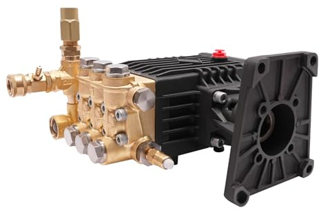 High Pressure Washer Pump, 4000psi 275 bar 3/4 Shaft Horizontal Power Washer Pump, 4 GPM Brass Pump, 3400rpm, for Most 9-15 hp Engines