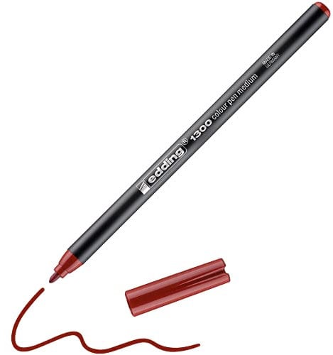 edding 1300 Fasermaler medium - karmesin - 1 Stift - Rundspitze 2 mm - Filzstift zum Zeichnen und Schreiben - Filzstift für Schule, Mandala, Bullet Journal